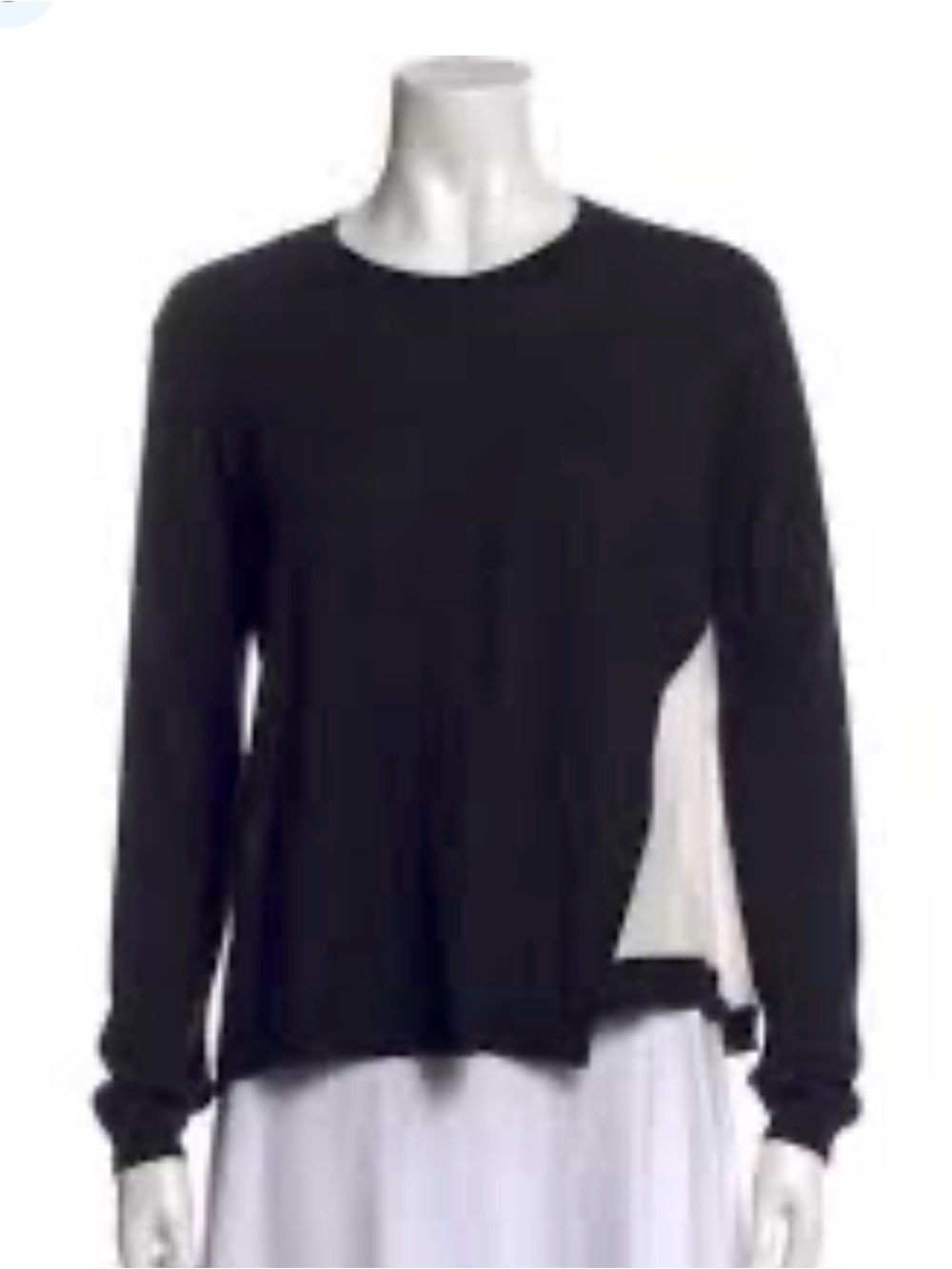 Yigal Azrouel Women's Black Crewneck Long-Sleeve Sweater